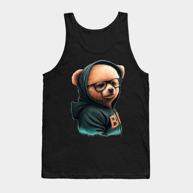 Bear in a hoodie Tank Top by AmaniZelaya